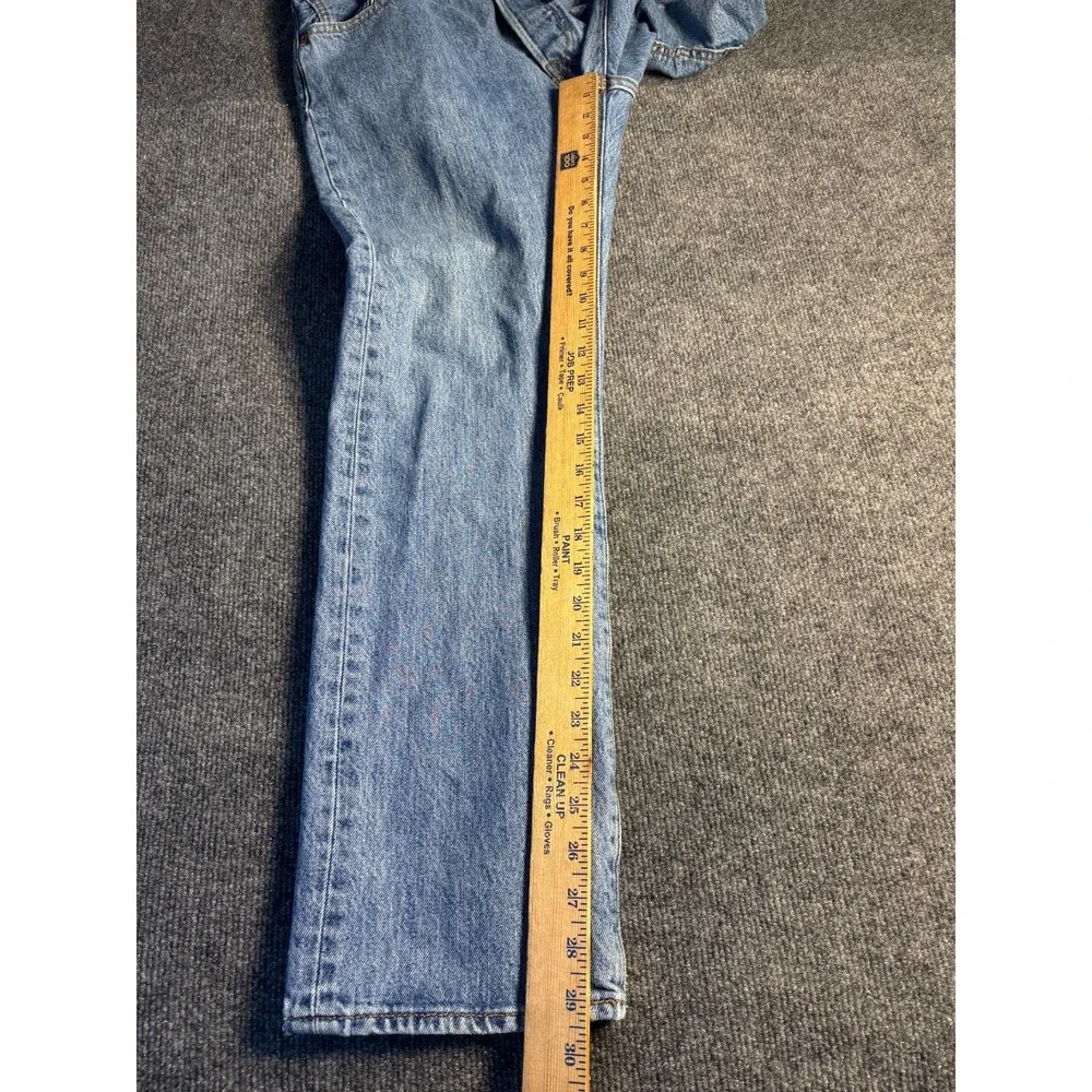 Levi's Jeans Mens 33x30 Blue Denim Medium Wash Straight Fit Red Tab Button Fly‎